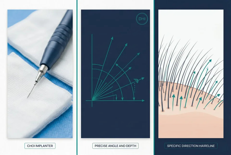 DHI Hair Transplant before and after case study collage